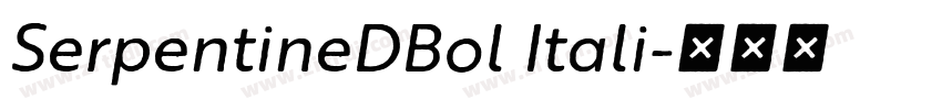 SerpentineDBol Itali字体转换